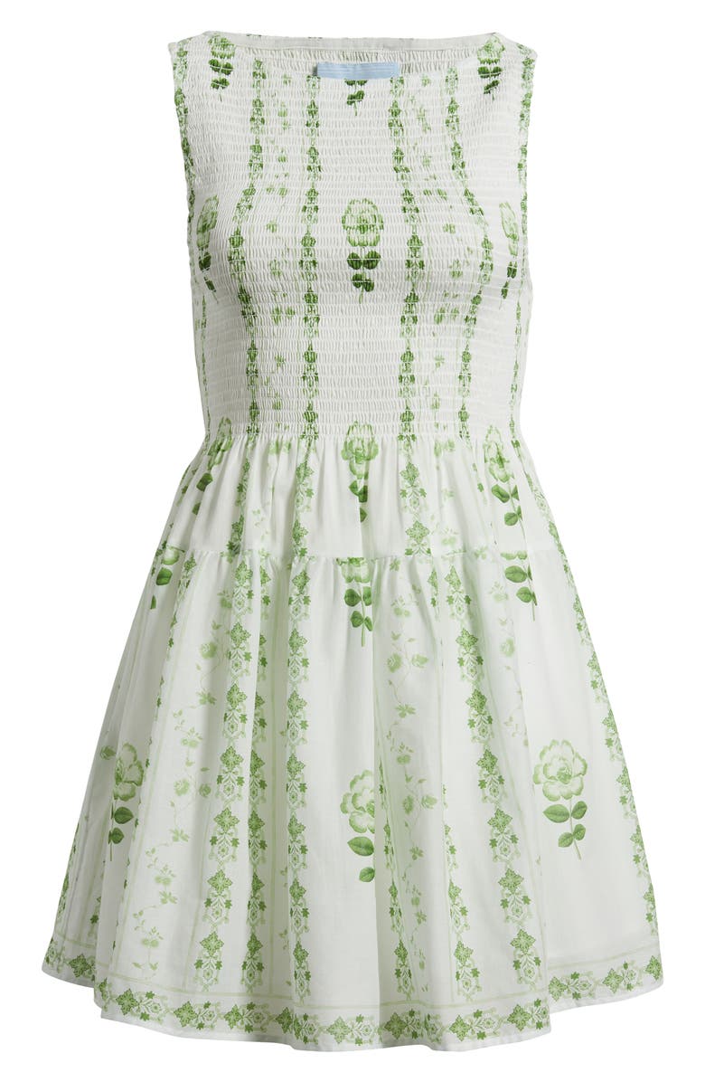 Hill House Home The Cosima Nap<sup>®</sup> Minidress, Alternate, color, Arcadia Border White/Green