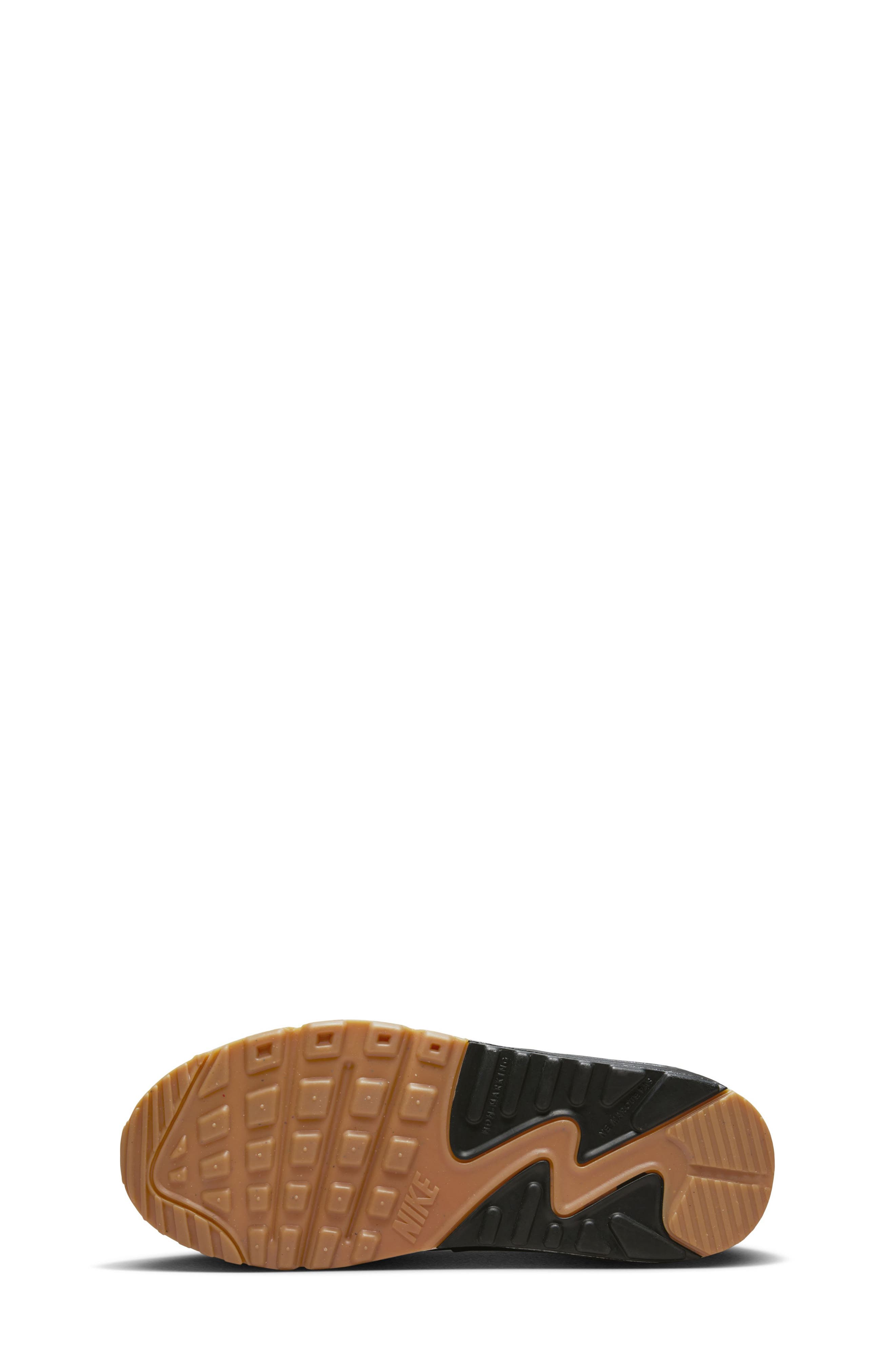 Nike Kids' Air Max 90 Sneaker, Alternate, color, Black/ White/ Red/ Light Brown