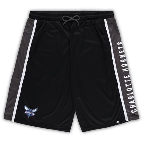 Men's Fanatics Branded Black Charlotte Hornets Big & Tall Referee Iconic Mesh Shorts