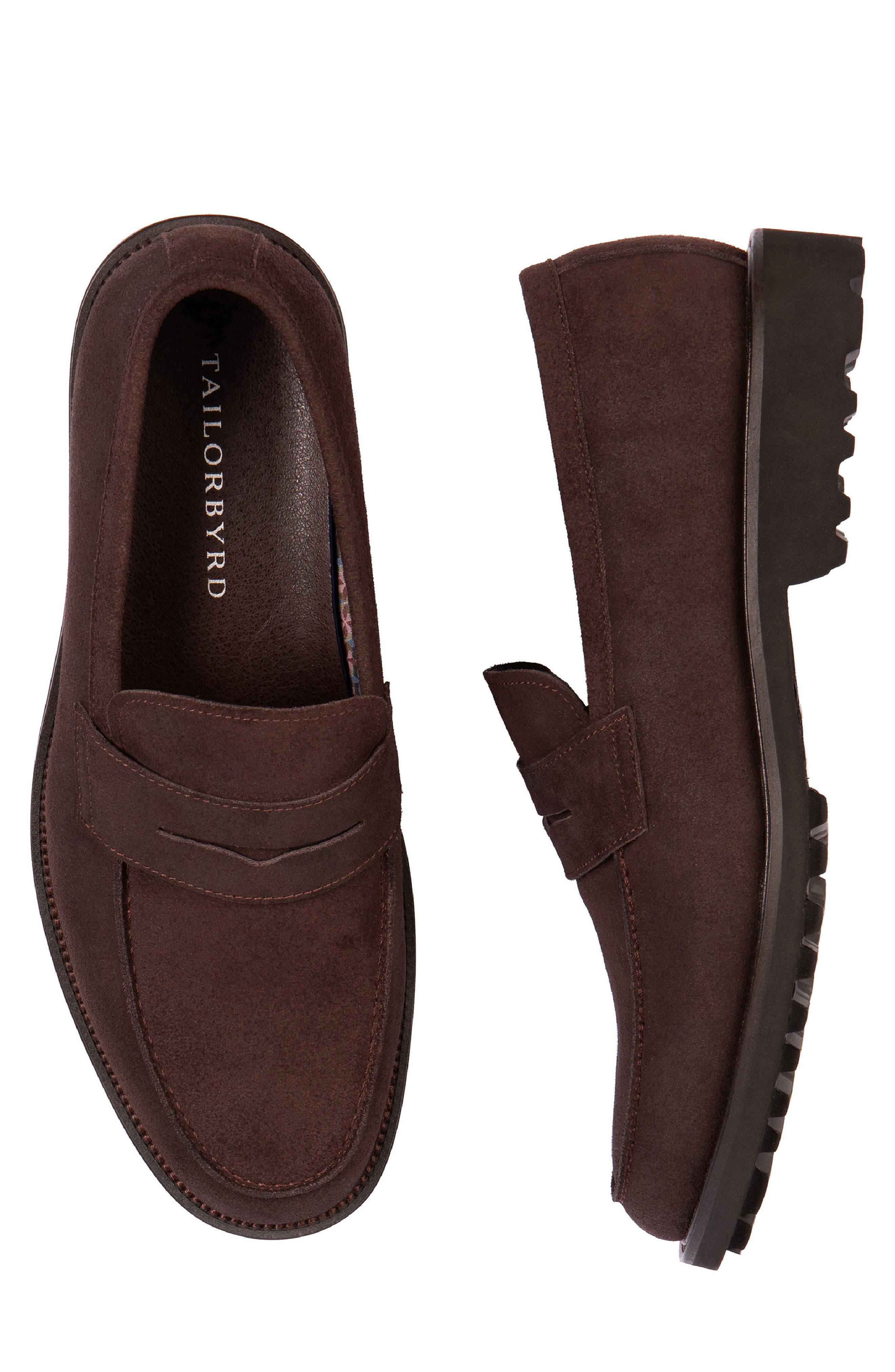 Chase Suede Penny Loafer, Alternate, color, CHOCOLATE