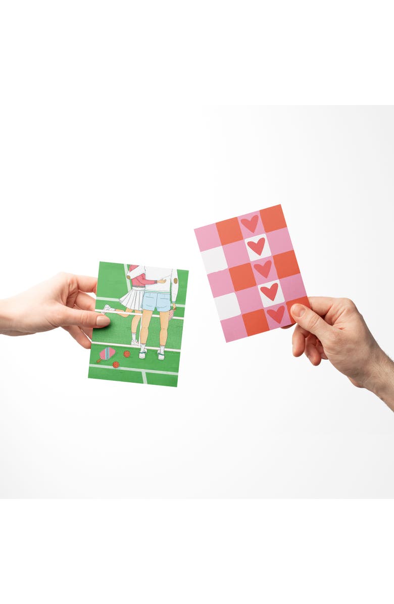 Ramus & Co Love/Valentine's Assorted Greeting Card Pack (3ct) "Pickleball Couple, Heart Plaid, Pickleball", Alternate, color, Multi-Pack