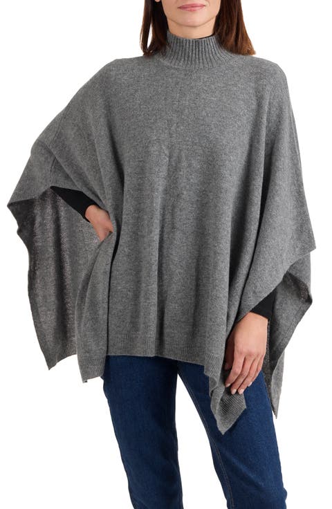 Funnel Neck Cashmere Poncho