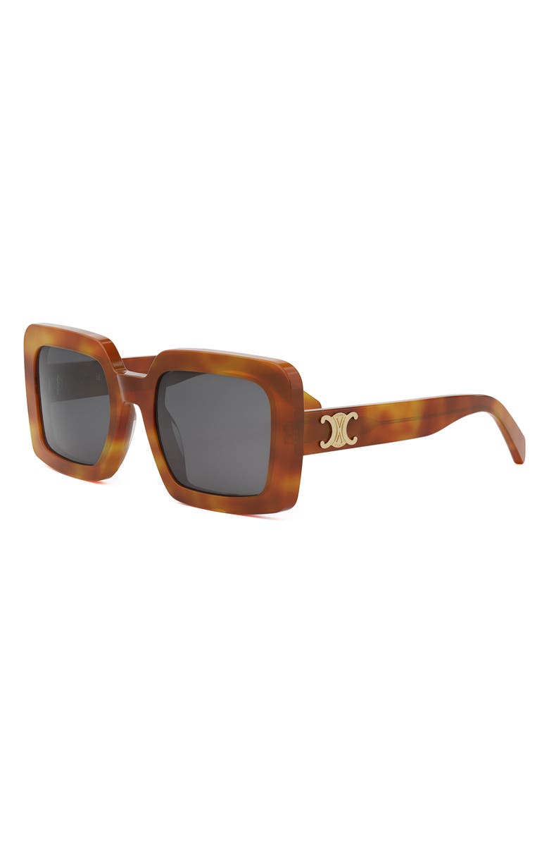 CELINE Triomphe 56mm Square Sunglasses, Alternate, color, Havo/Smk