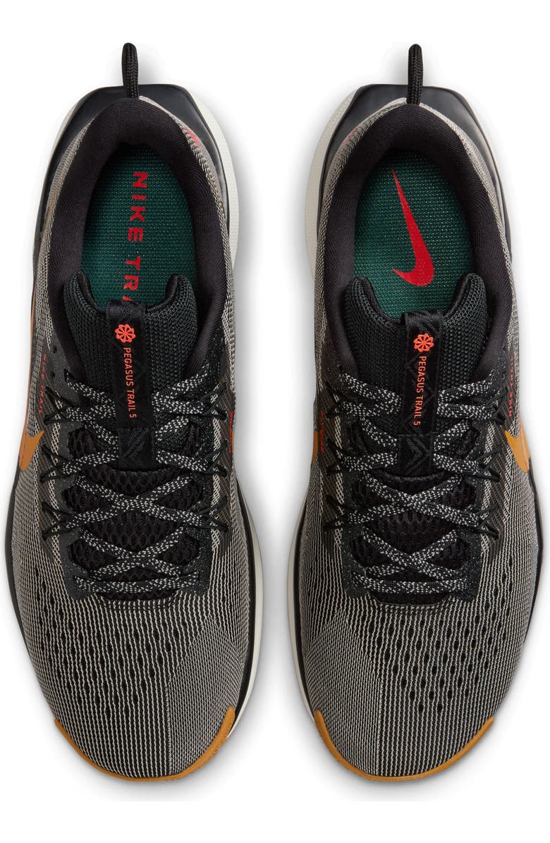 Nike ReactX Pegasus Trail 5 Running Shoe, Alternate, color, Black/ Desert Ochre
