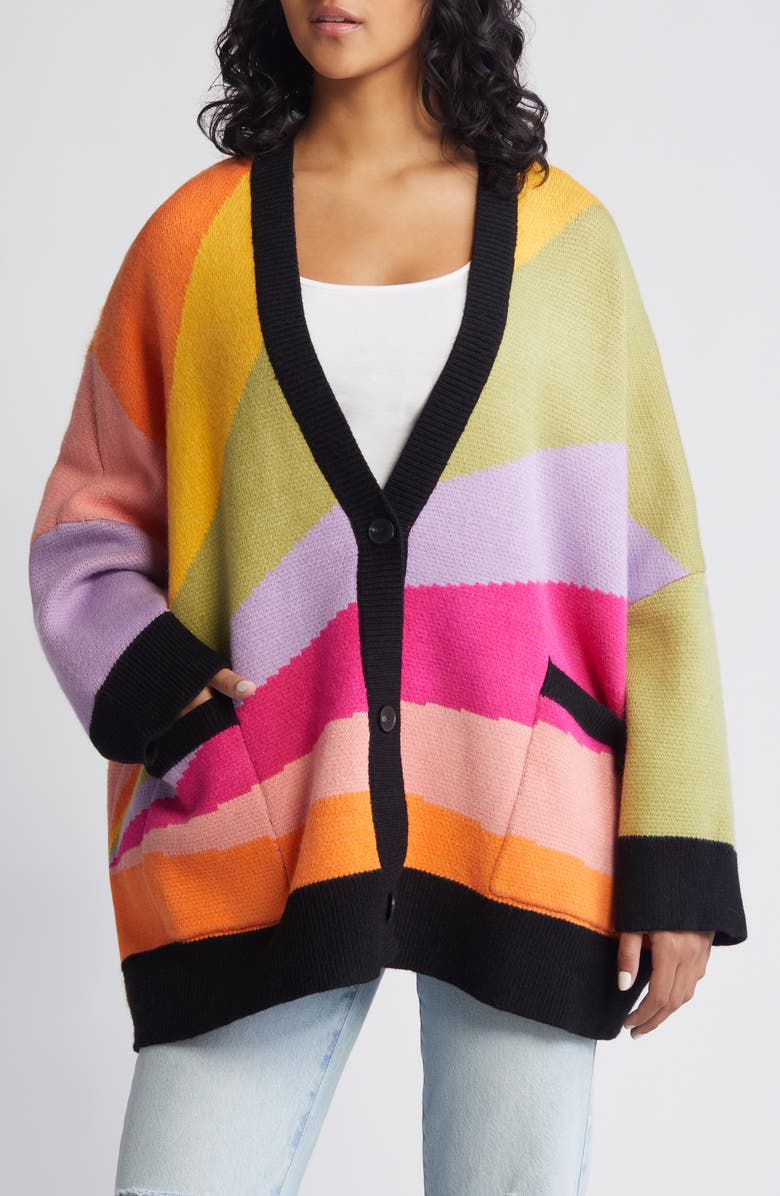Dressed in Lala Love Drunk Oversize Cardigan, Alternate, color, 