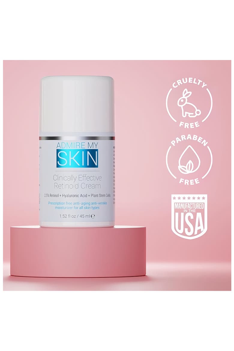 Clinical Effective Retinoid Cream for Anti Aging Anti Wrinkle Skincare, Alternate, color, Clear
