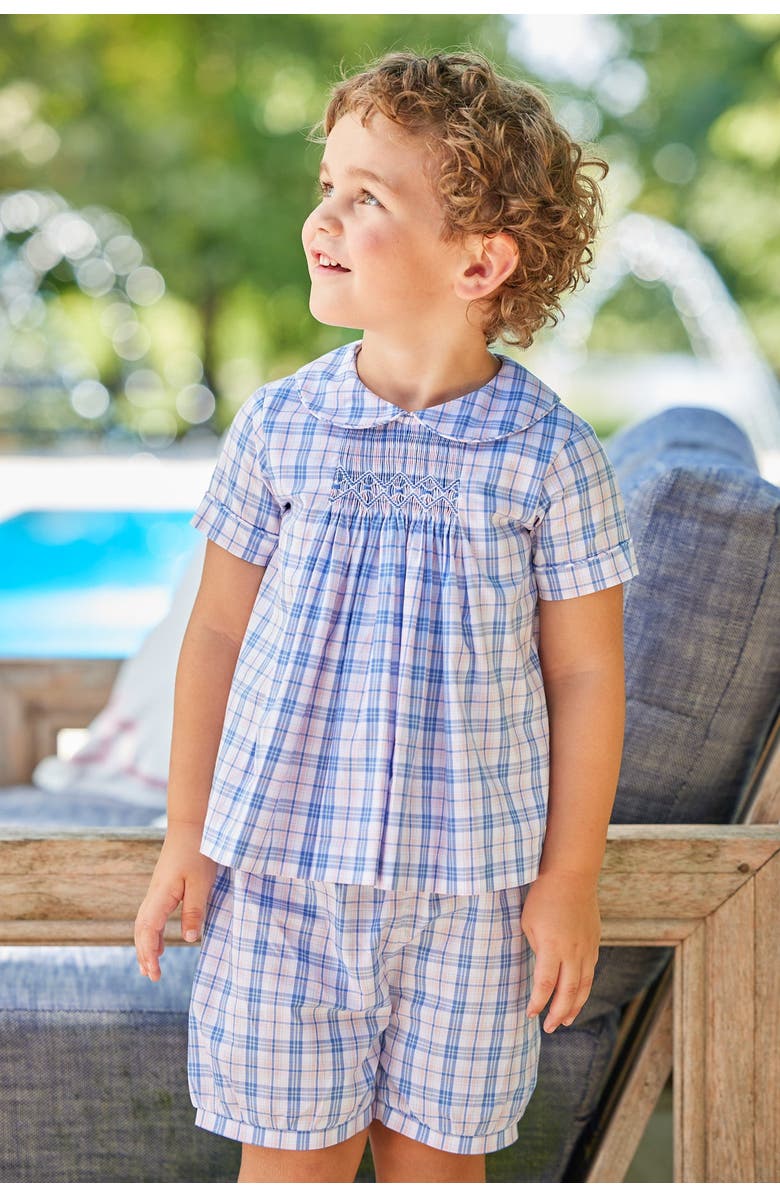Little English Kids' Chest Smocked Short Set, Alternate, color, Albany Plaid