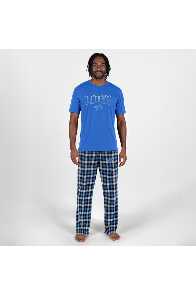 Men's Concepts Sport Blue Detroit Lions Highland Sleep Set, Main, color, Blue