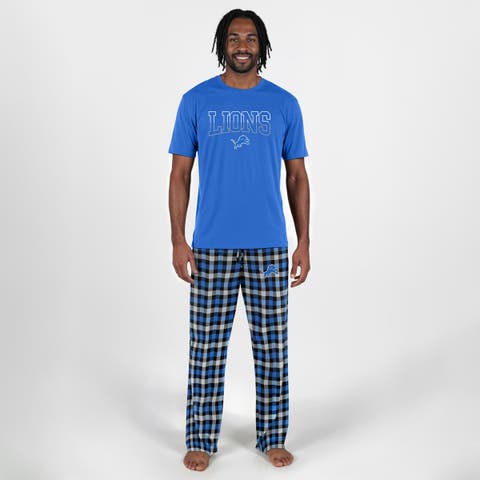 Men's Concepts Sport Blue Detroit Lions Highland Sleep Set