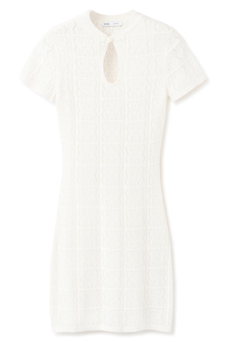 Open Knit Minidress, Main, color, ECRU