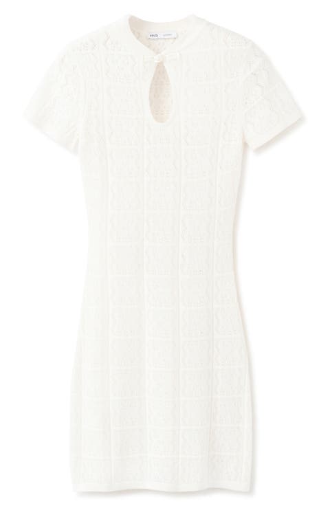 Open Knit Minidress