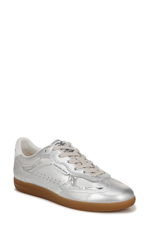 スニーカー GOLDEN  Woman Sneakers Silver GWF00746F00756510449 Stardan sneakers with silver metallic leather star and heel tab