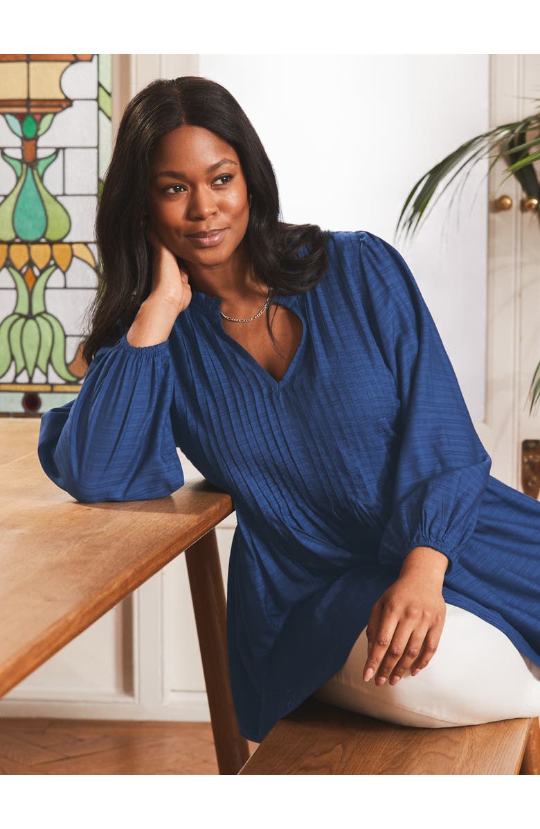 Live Unlimited Pintuck Tunic, Alternate, color, Blue