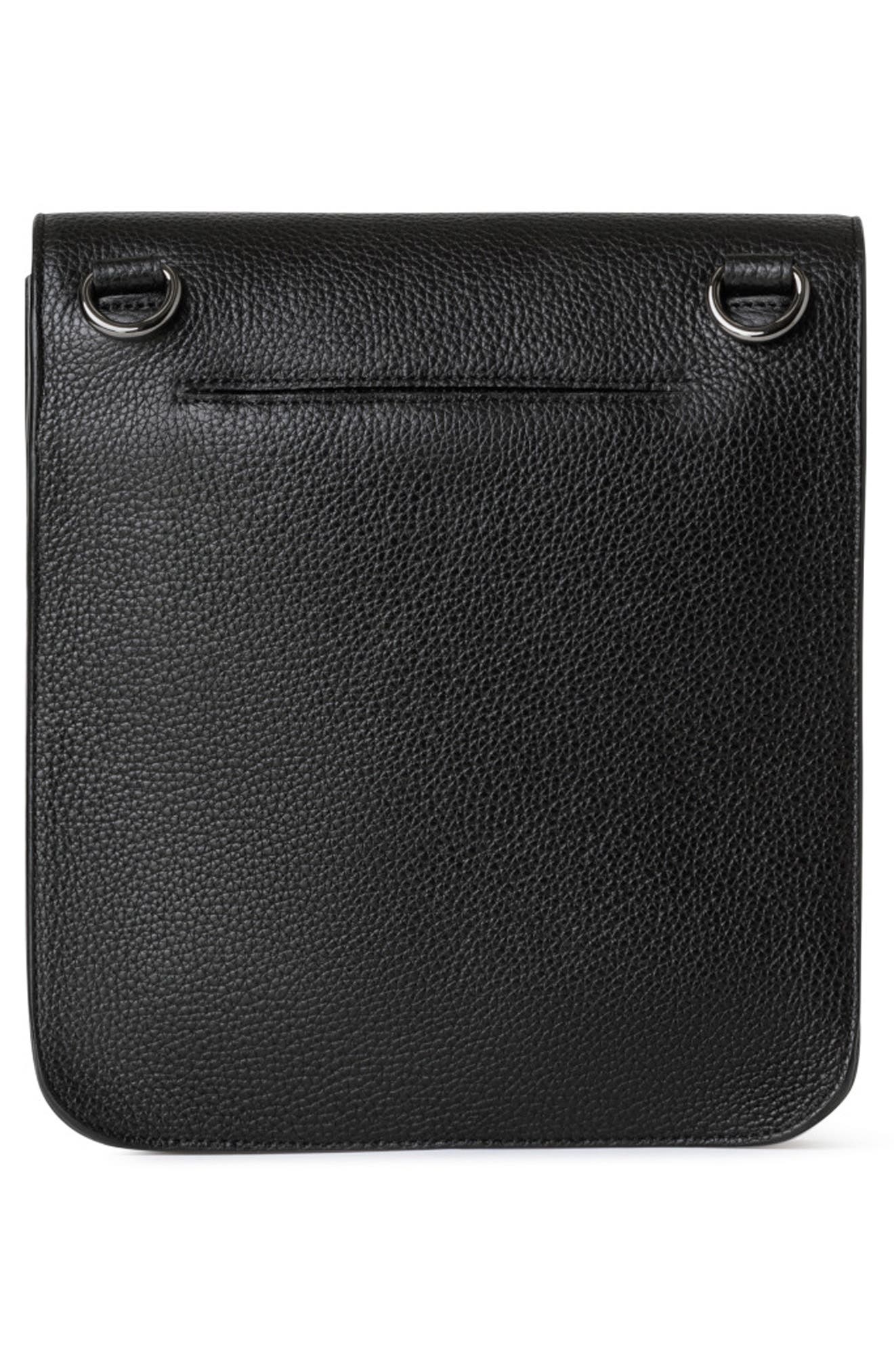 Akris Small Anouk Leather Crossbody Bag, Alternate, color, 009 Black