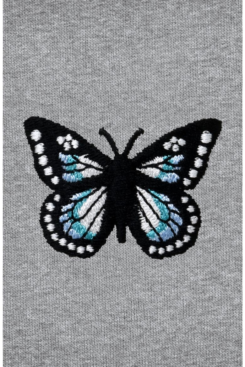 Butterfly Relaxed Midweight Fleece Pullover Hoodie, Alternate, color, Athletic Heather