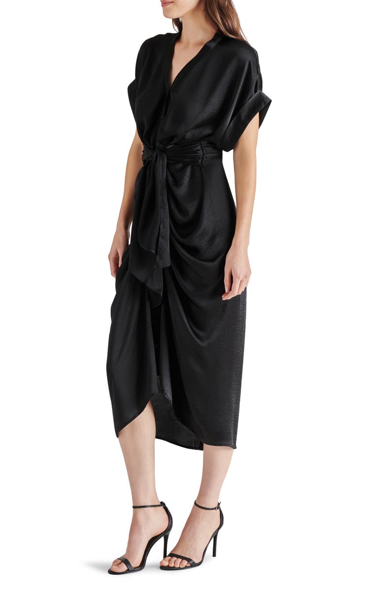 Steve Madden Tony Satin Shirtdress, Alternate, color, 