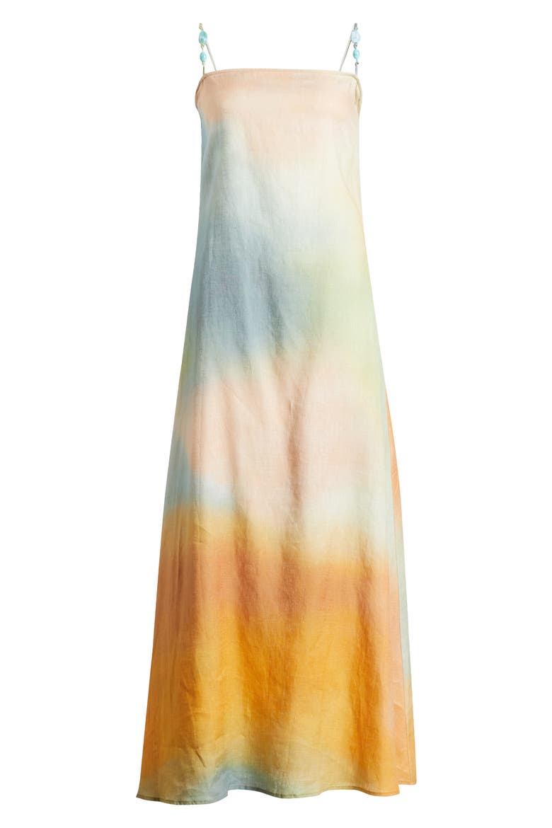 Laura Stretch Cotton Maxi Dress, Alternate, color, PASTEL CLOUDS