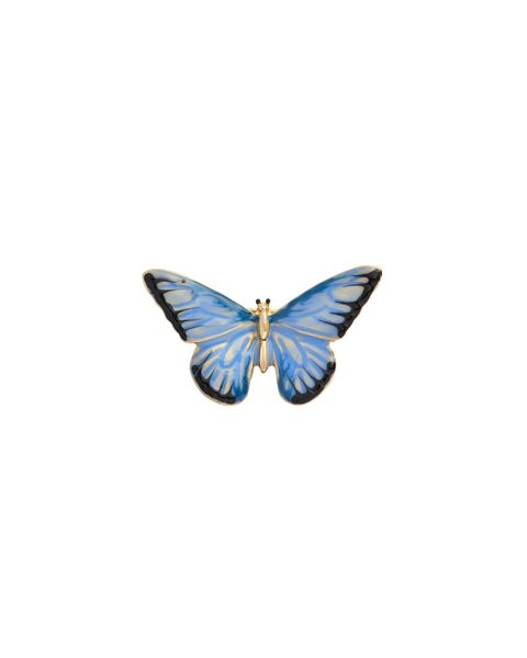 Enamel Blue Butterfly Brooch