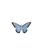 Fable England Enamel Blue Butterfly Brooch
