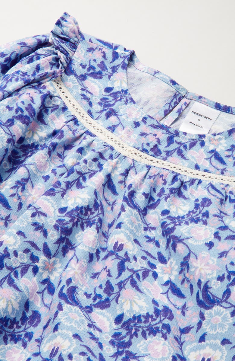 Nordstrom Kids' Lace Trim Ruffle Top, Alternate, color,