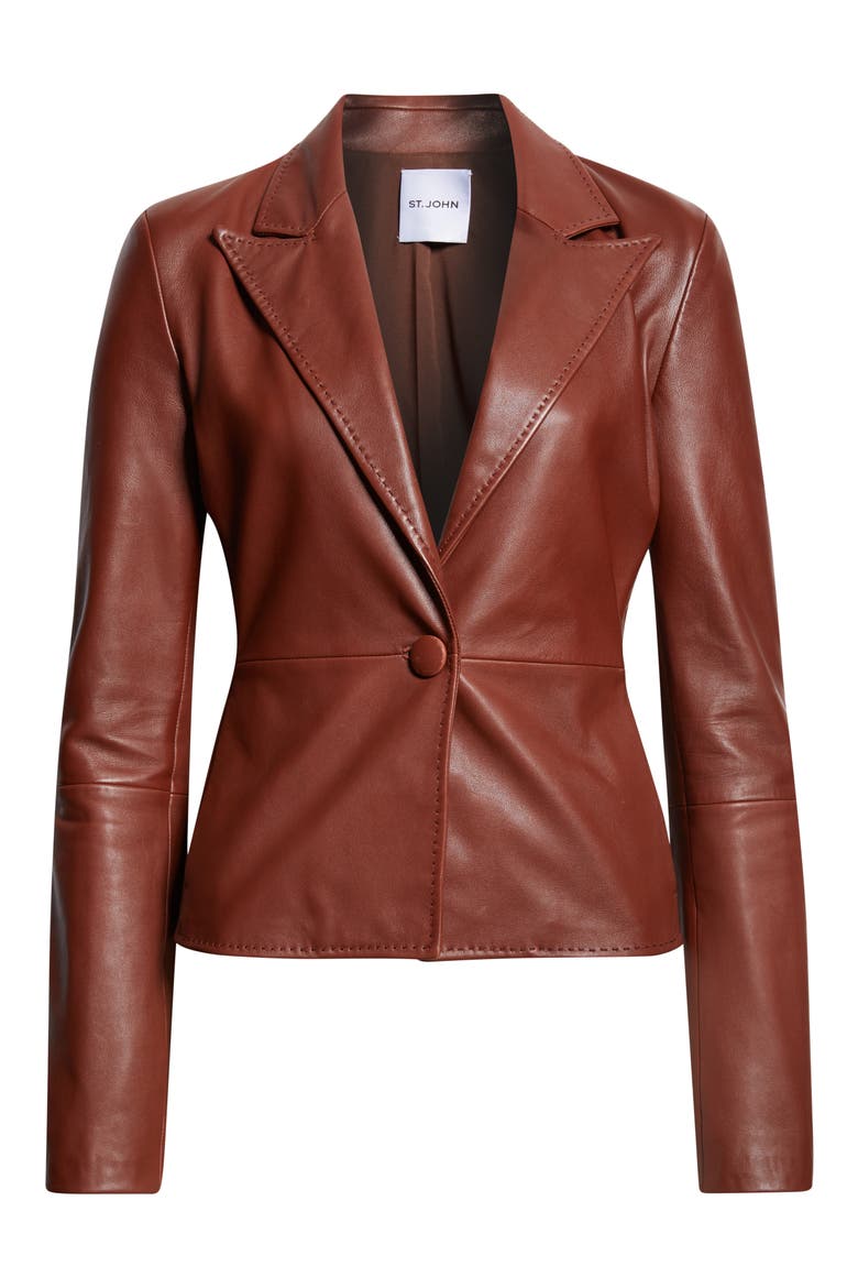 Soft Luxe Napa Leather Jacket, Alternate, color, CUOIO