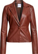 ST. JOHN Soft Luxe Napa Leather Jacket