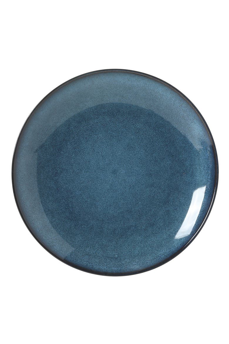 Castle Peak 12-Piece Reactive Glaze Stoneware Dinnerware Set, Alternate, color, Blue