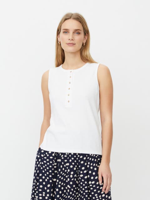 MaEmelina Button Up Vest Top
