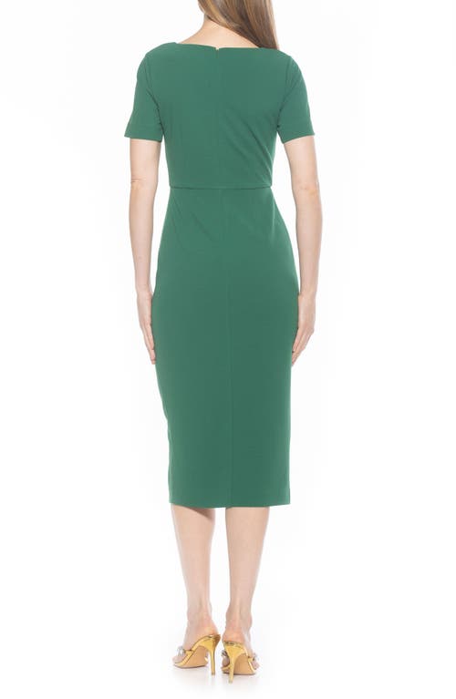 Alexia Admor Zayd Midi Sheath Dress In Green