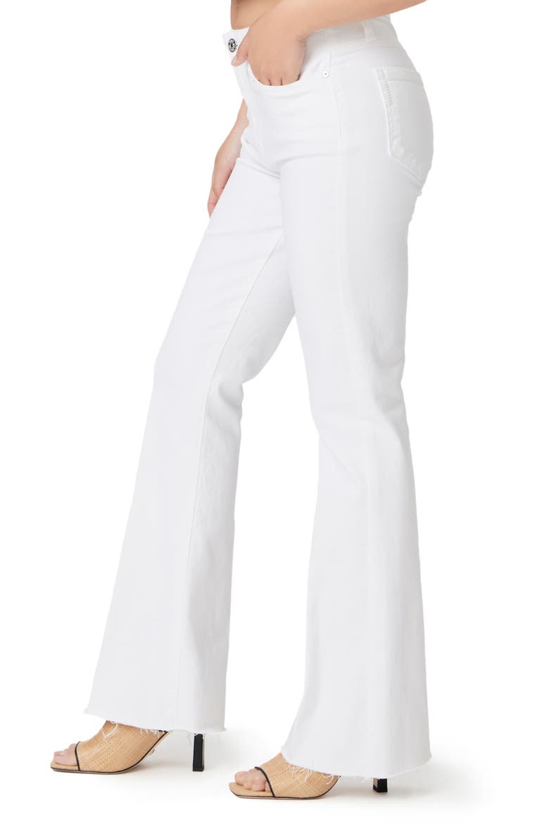 Laurel Canyon Raw Hem High Waist Bootcut Jeans, Alternate, color, CRSP WHT