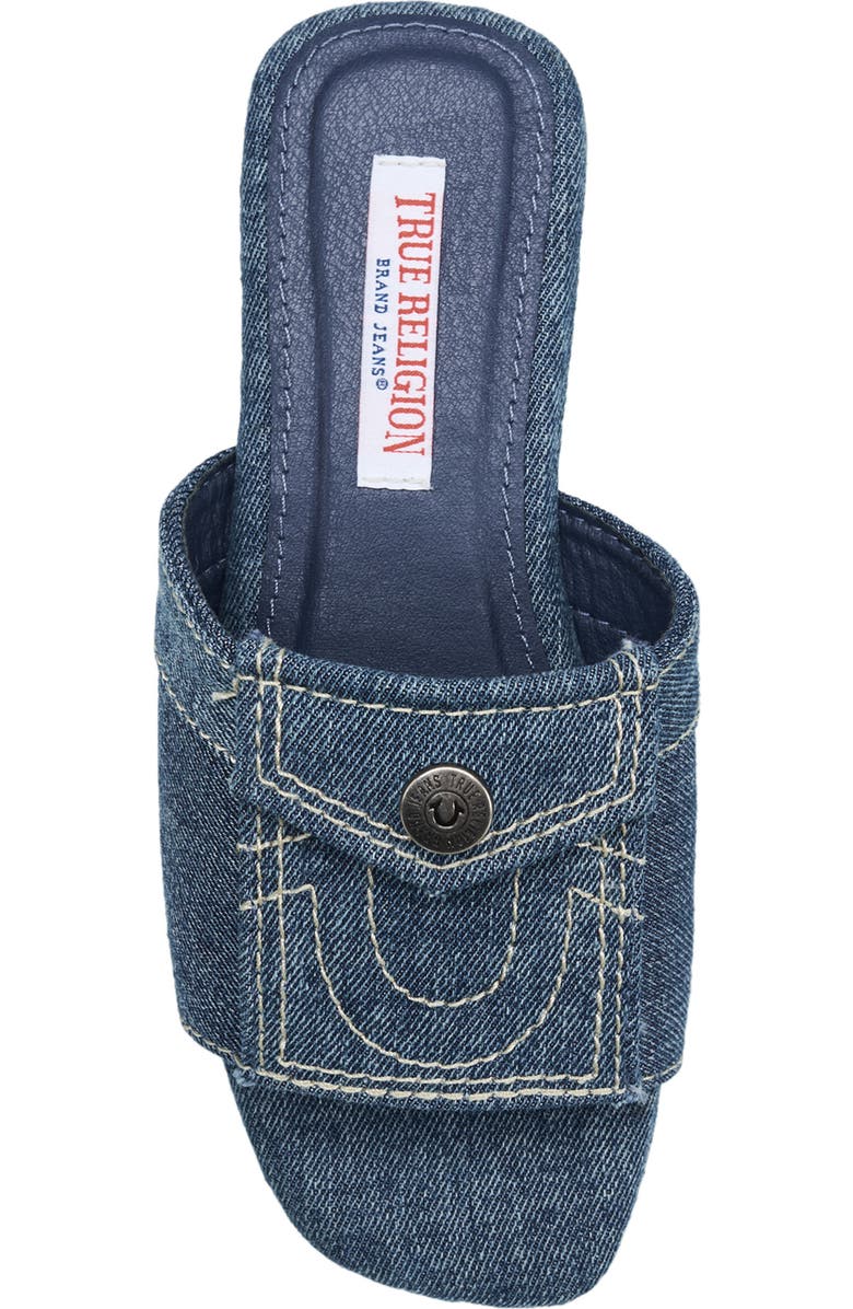 True Religion Jean Pocket Sandal, Alternate, color, Denim