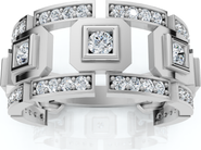 Bliss Diamond 1 1/4Ct Diamond Ring Men's Lab Grown Wedding Band in 10k or Gold