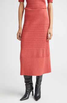 Lafayette 148 New York Mixed Rib Pull-On Knit Skirt