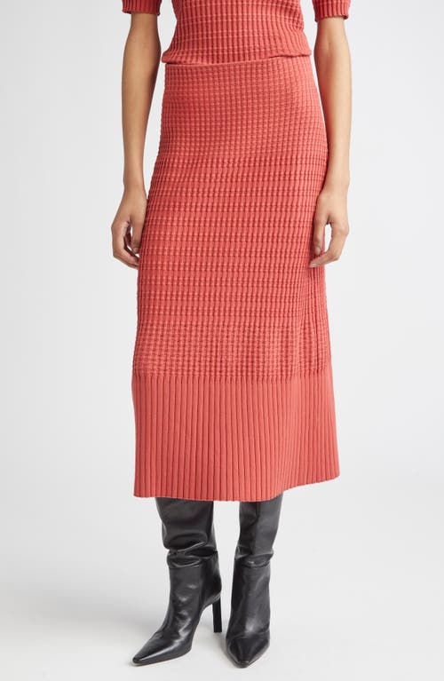 Lafayette 148 New York Mixed Rib Pull On Knit Skirt In Pink