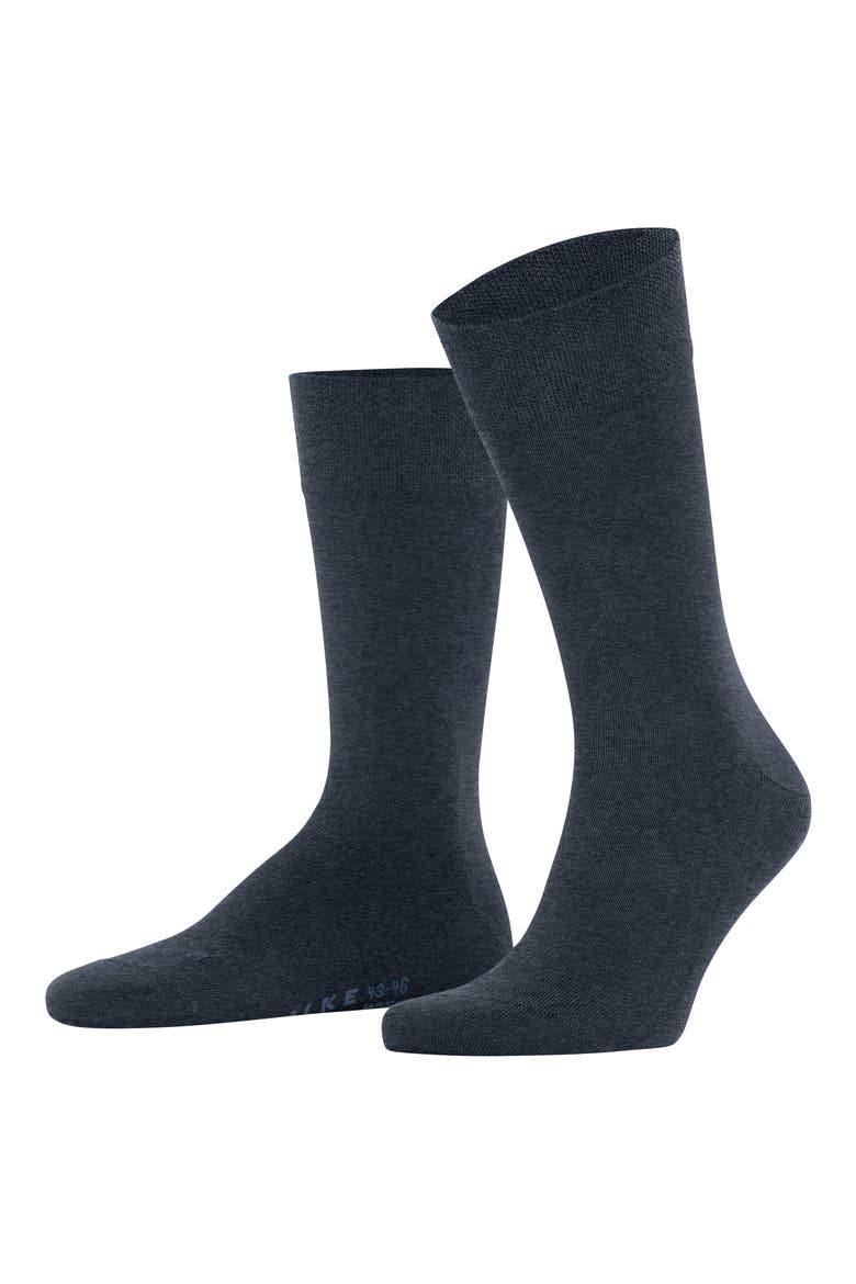 Sensitive New York Crew Socks, Alternate, color, NAVY MELANGE-6127