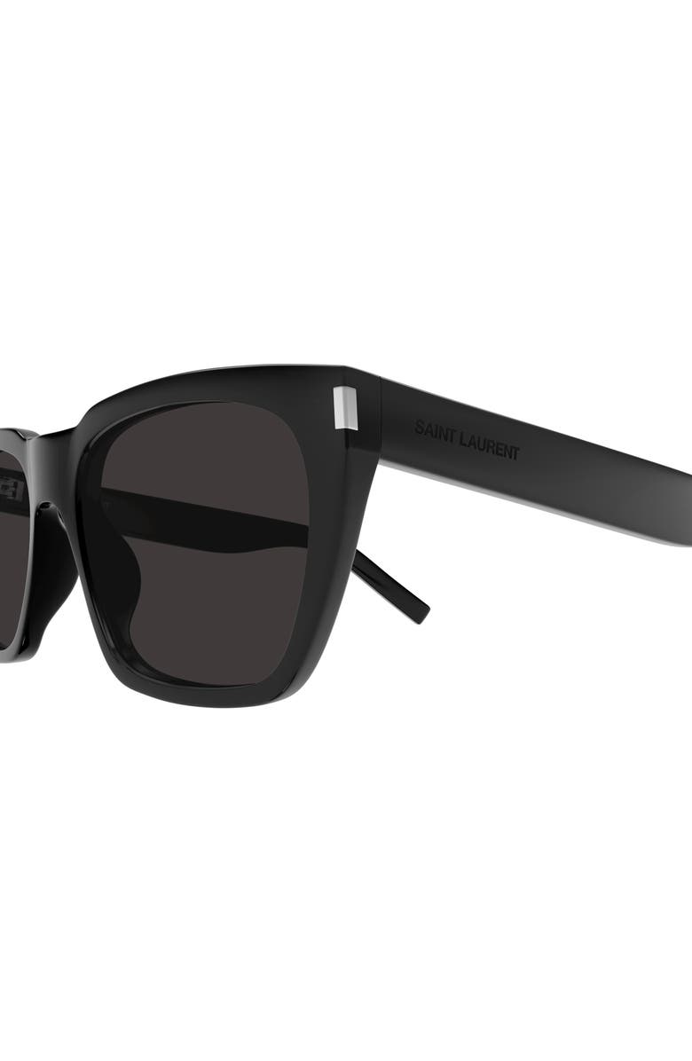 Saint Laurent 56mm Rectangular Sunglasses, Alternate, color, 