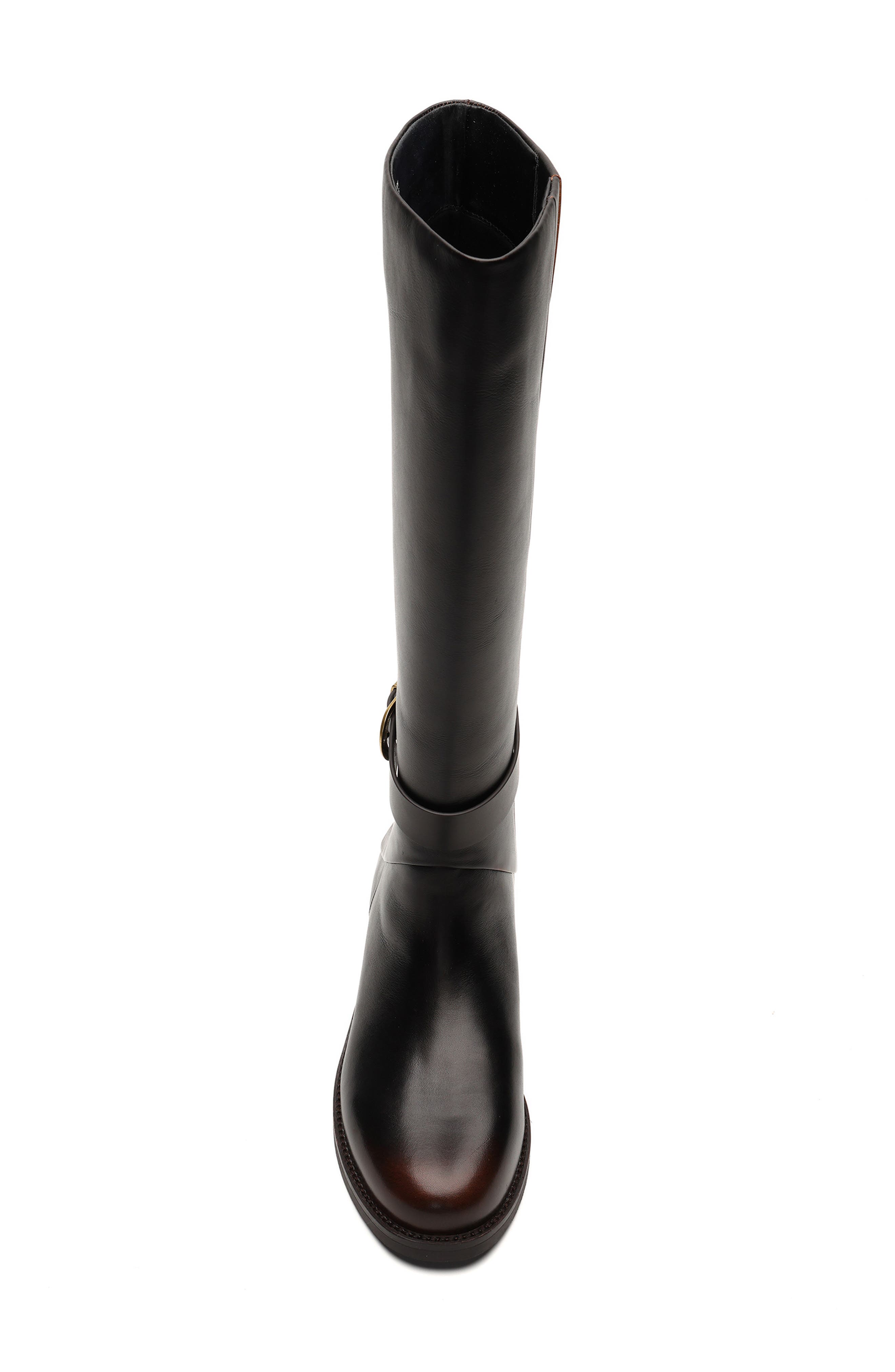 Joey Leather Riding Boot, Alternate, color, DARK BROWN LEATHER