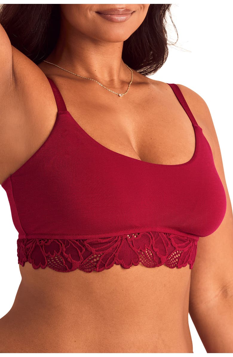 Adore Me Shiloh Contour Bralette Bra, Alternate, color, Dark Red