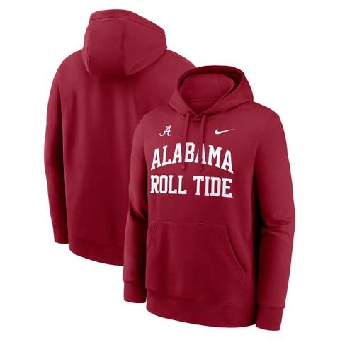 Men's Nike  Crimson Alabama Crimson Tide Primetime Arched Club Fleece Pullover Hoodie