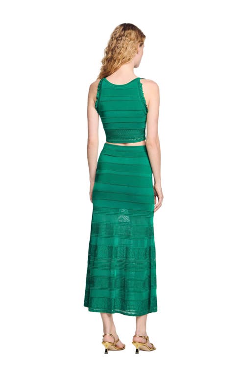 Sandro Sleeveless Sweater In Emeuraude Green