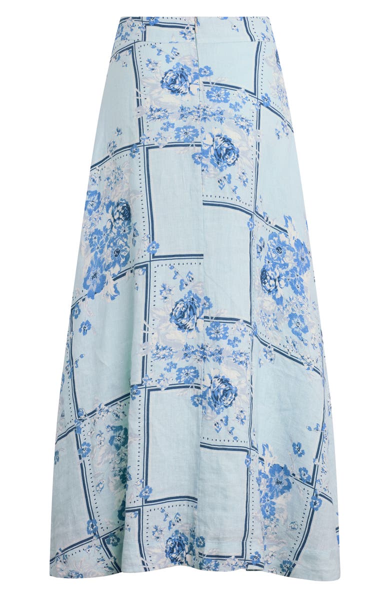 Favorite Daughter There For You Linen Maxi Skirt, Alternate, color, Floral Scarf