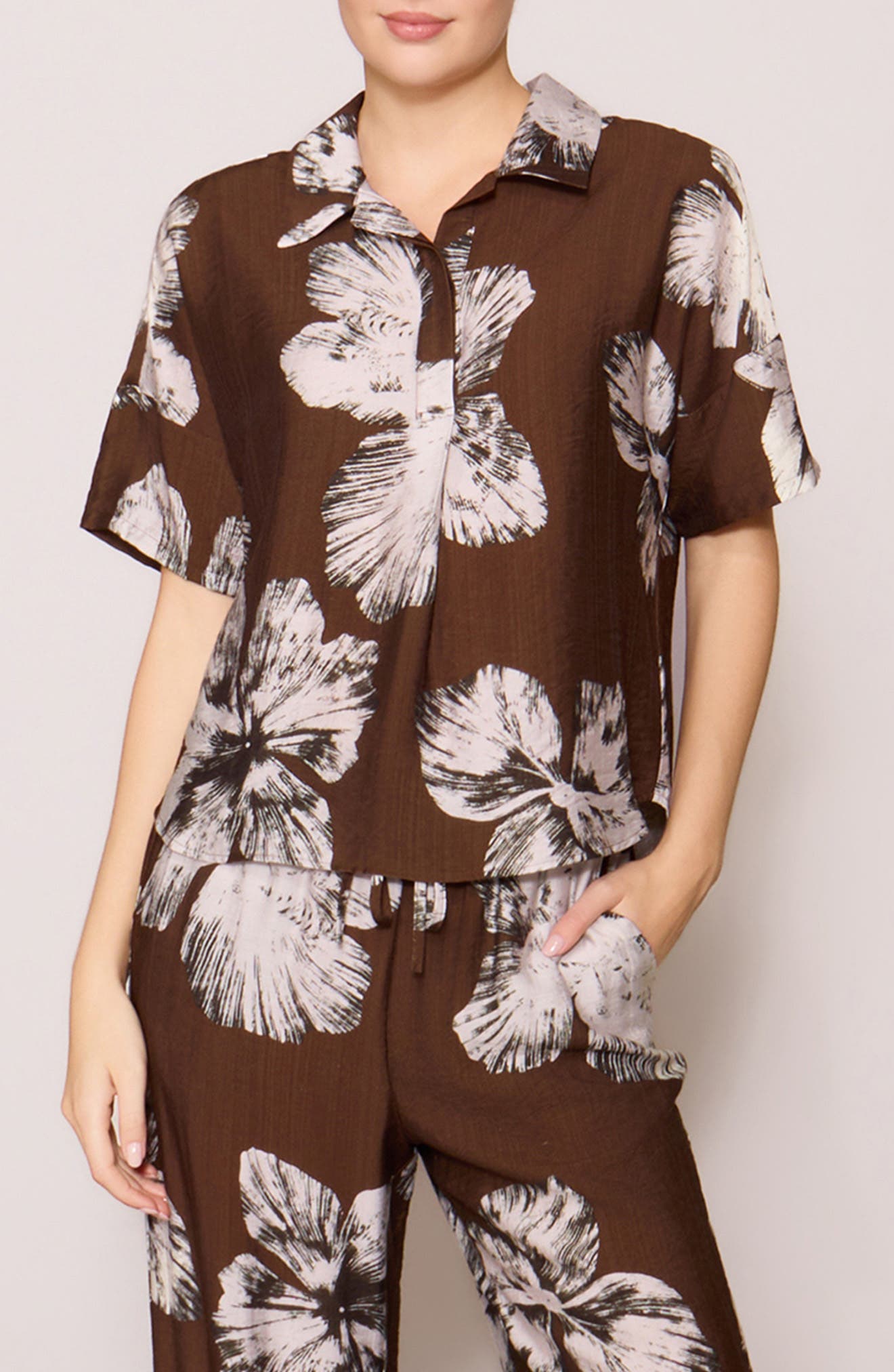 BROWN FLORAL