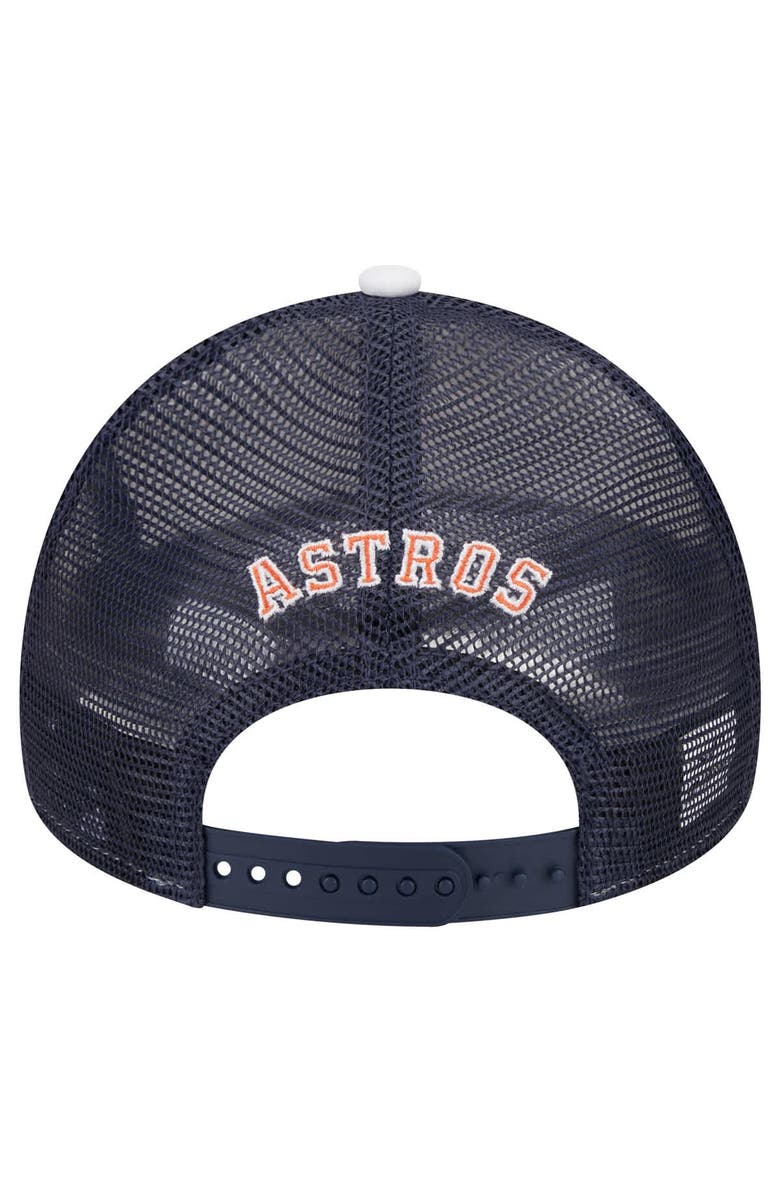 New Era Men's New Era White/Navy Houston Astros Spring Training Circle Foam A-Frame 9FORTY Trucker Adjustable Hat, Alternate, color, 