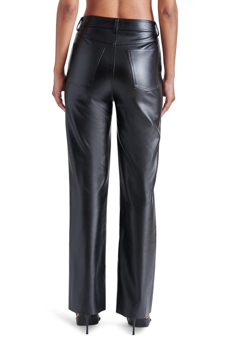 Steve Madden Loren Faux Leather Straight Leg Pants, Alternate, color, 