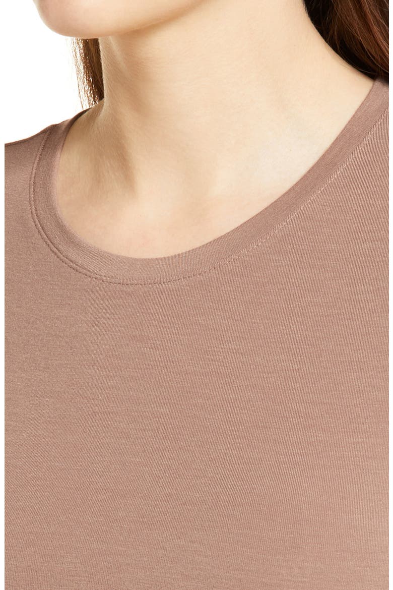 Side Ruched Body-Con Dress, Alternate, color, BROWN UMBER
