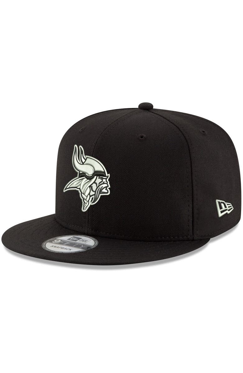 New Era Men's New Era Black Minnesota Vikings B-Dub 9FIFTY Adjustable Hat, Main, color, Black