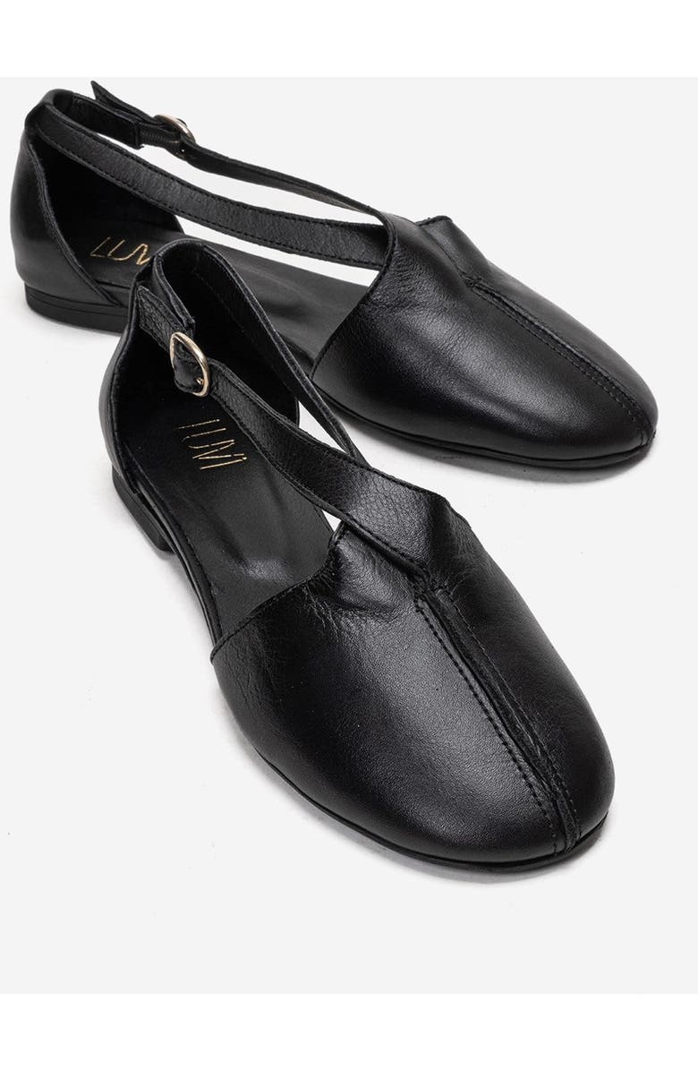 Forever & Always Shoes Fable Leather Side Cut Ballet Flat, Main, color, Black