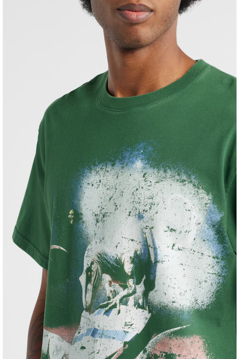 Lost Oversize Cotton Graphic T-Shirt, Alternate, color, EDEN