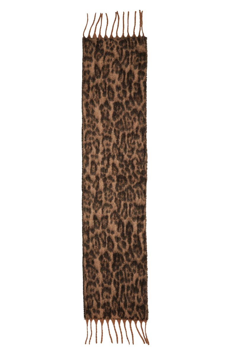 BP. Fringe Blanket Scarf, Alternate, color, Leopard