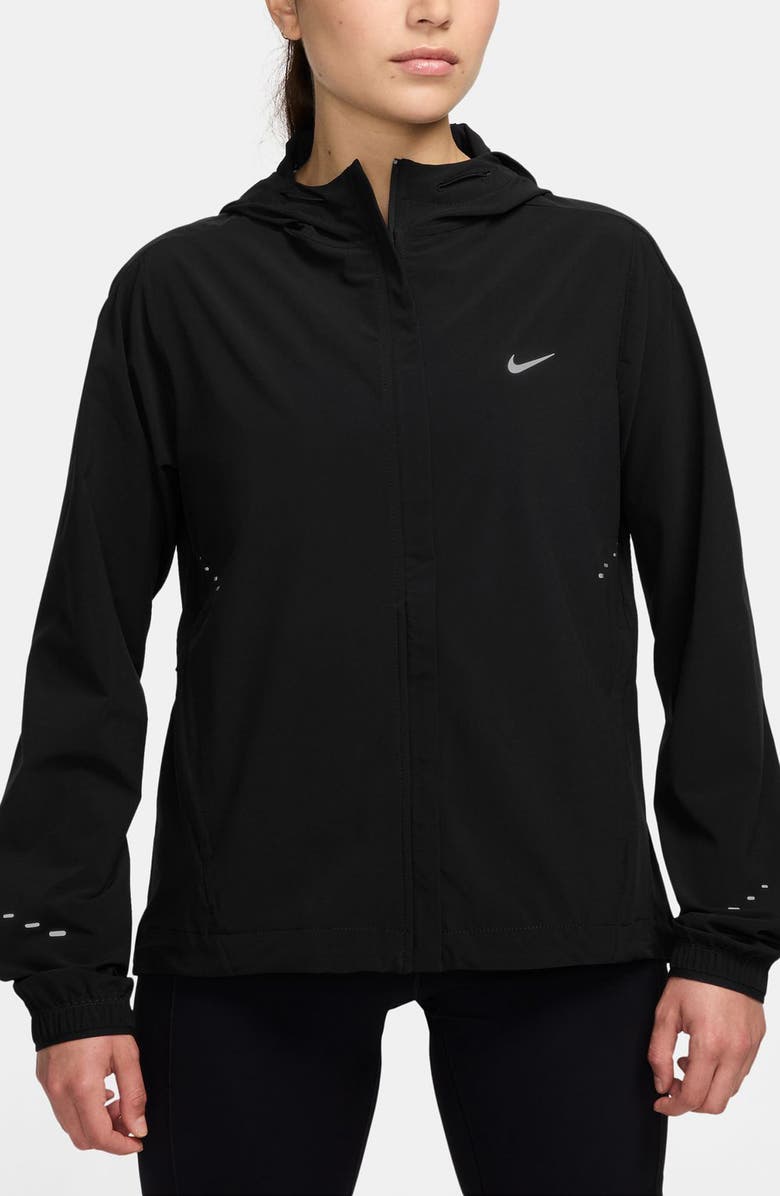 Nike Swift Repel Packable Running Jacket, Main, color, 010 010 Black/Reflective Silv